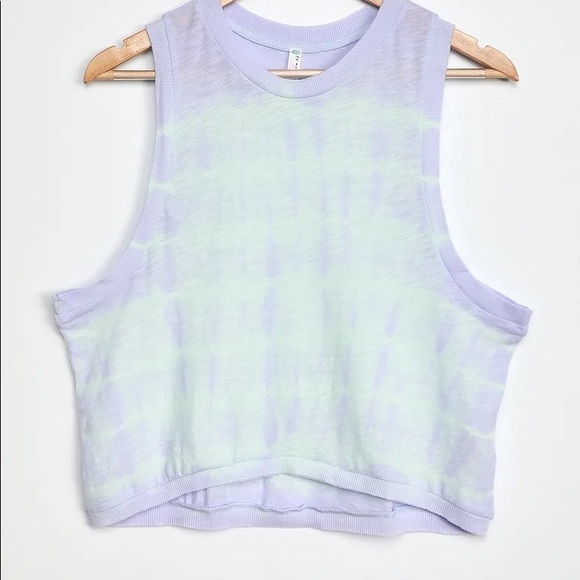 Free People Blue and Lavender Tie-Dye Tank Top - Picture 4 of 5